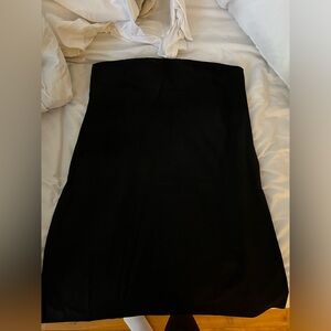 Strapless black dress